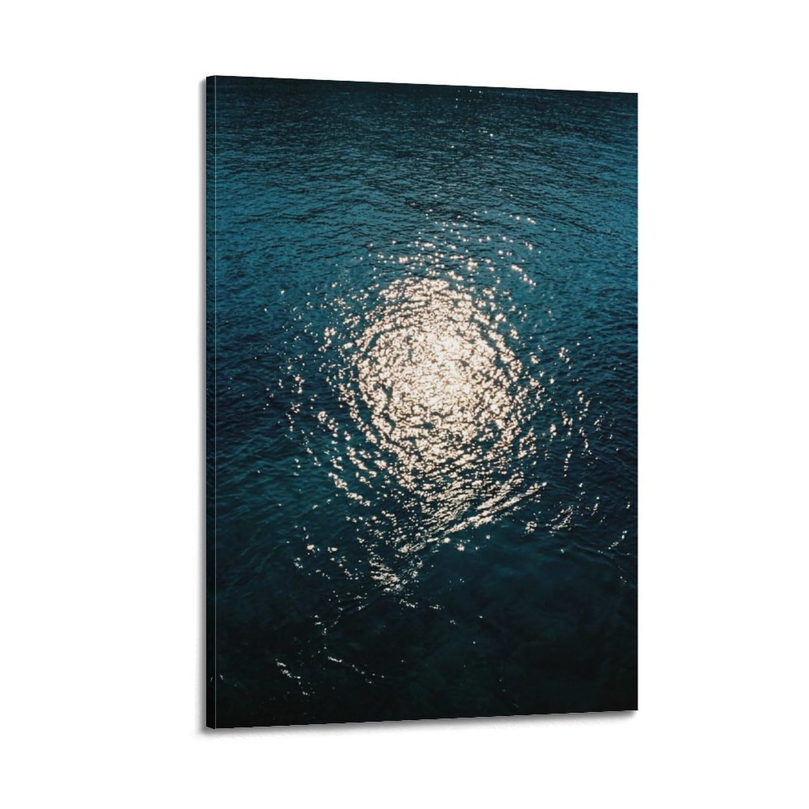 FQNYR Mediterranean Life Photo Water Sun Reflection Poster Painting Canvas Wall Art Print20x30inch(50x75cm) Frame-style