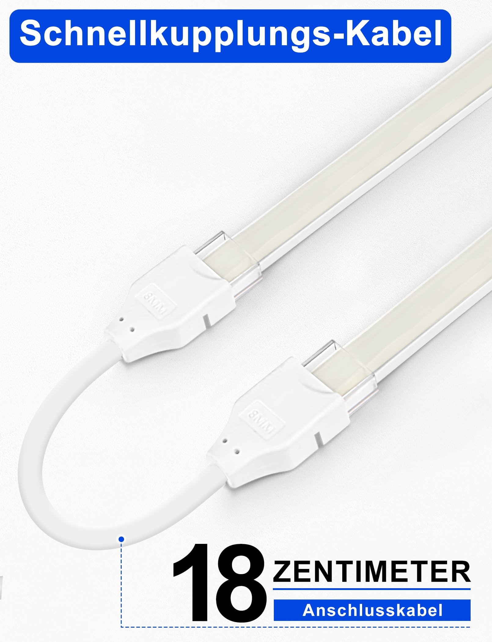 Lamomo Striscia LED COB bianca, dimmerabile, 5 m, impermeabile, 6000 K, con telecomando, in silicone, flessibile, per camera da letto, interni, esterni, cucina, decorazione fai da te, CRI90+