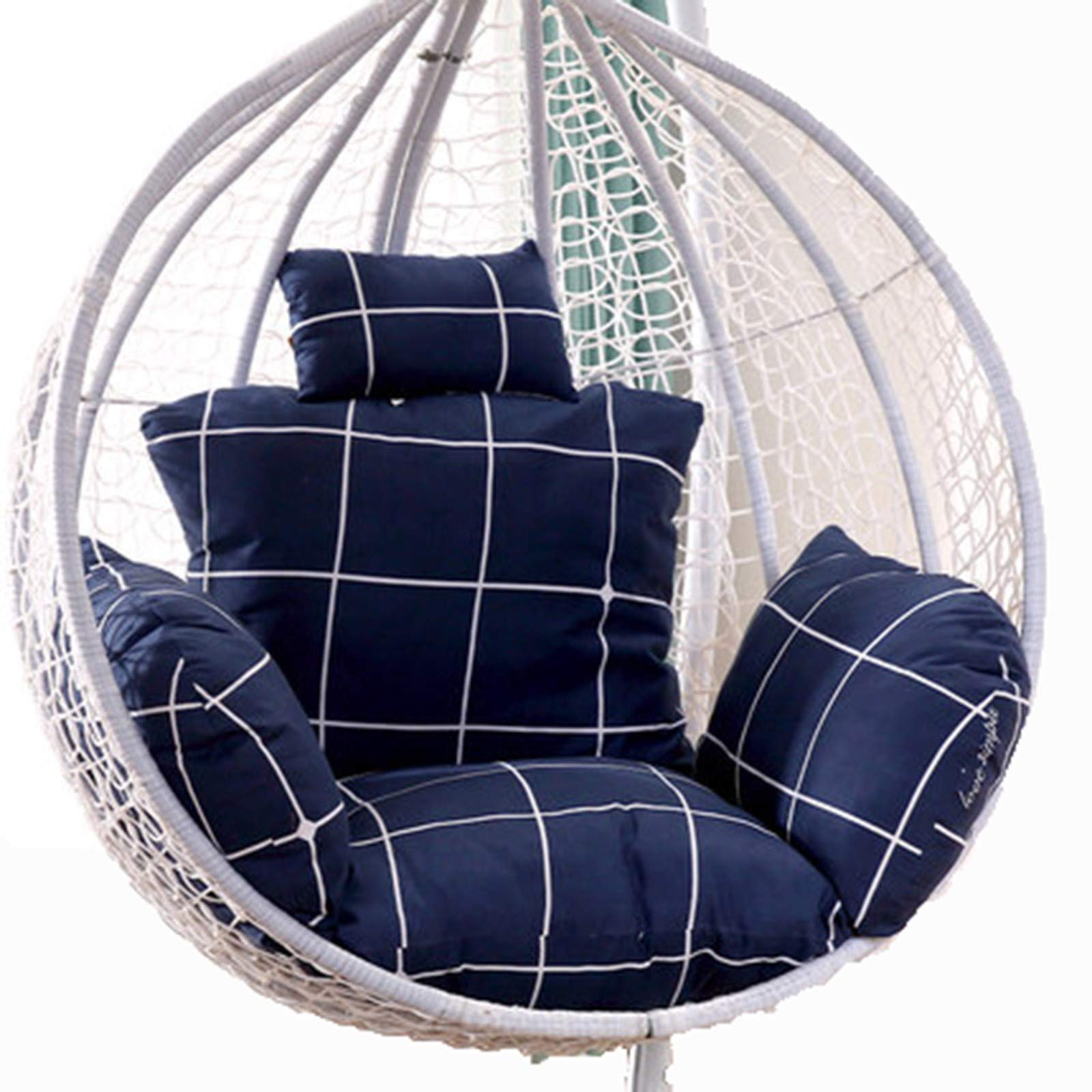 Swing Chair Cushion, For Hanging Egg, Hammock Outdoor Basket Seat, Thicken Durable Pad for Home(Black)