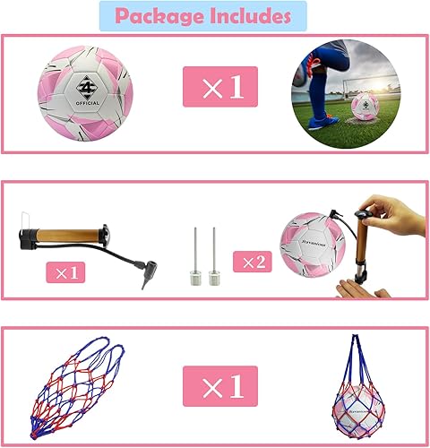 Miniatura 4 de Soccer Ball Size 3/4/5 with Pump & Needle, Sofu PU Soccer Ball Kit for Indoor Outdoor Practicing Training Playing Game Gift Teen Play