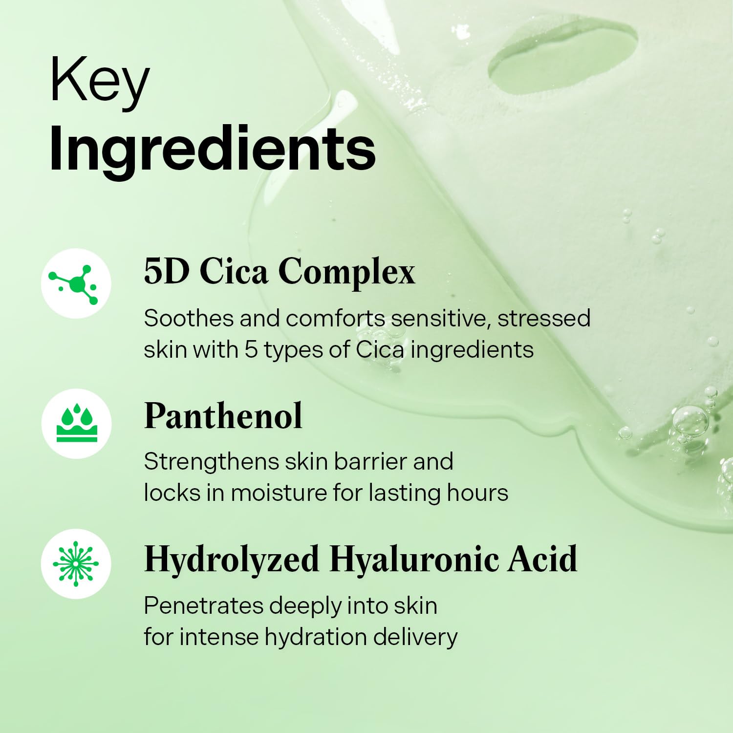 Torriden BALANCEFUL Cica Facial Masks (10 sheets) | Extra Soothing Care | 5D CICA, Hydrolyzed Hyaluronic Acid, Panthenol | Korean Face Mask - Image 4
