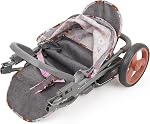 509 Crew Daisy Doll Pram - Fits Dolls up to 18", Large Retractabel Canopy, Storage Basket & Bassinet, Pretend Play for Kids Ages 3+ (Melange Flora: Doll Stroller - Duo Twin)