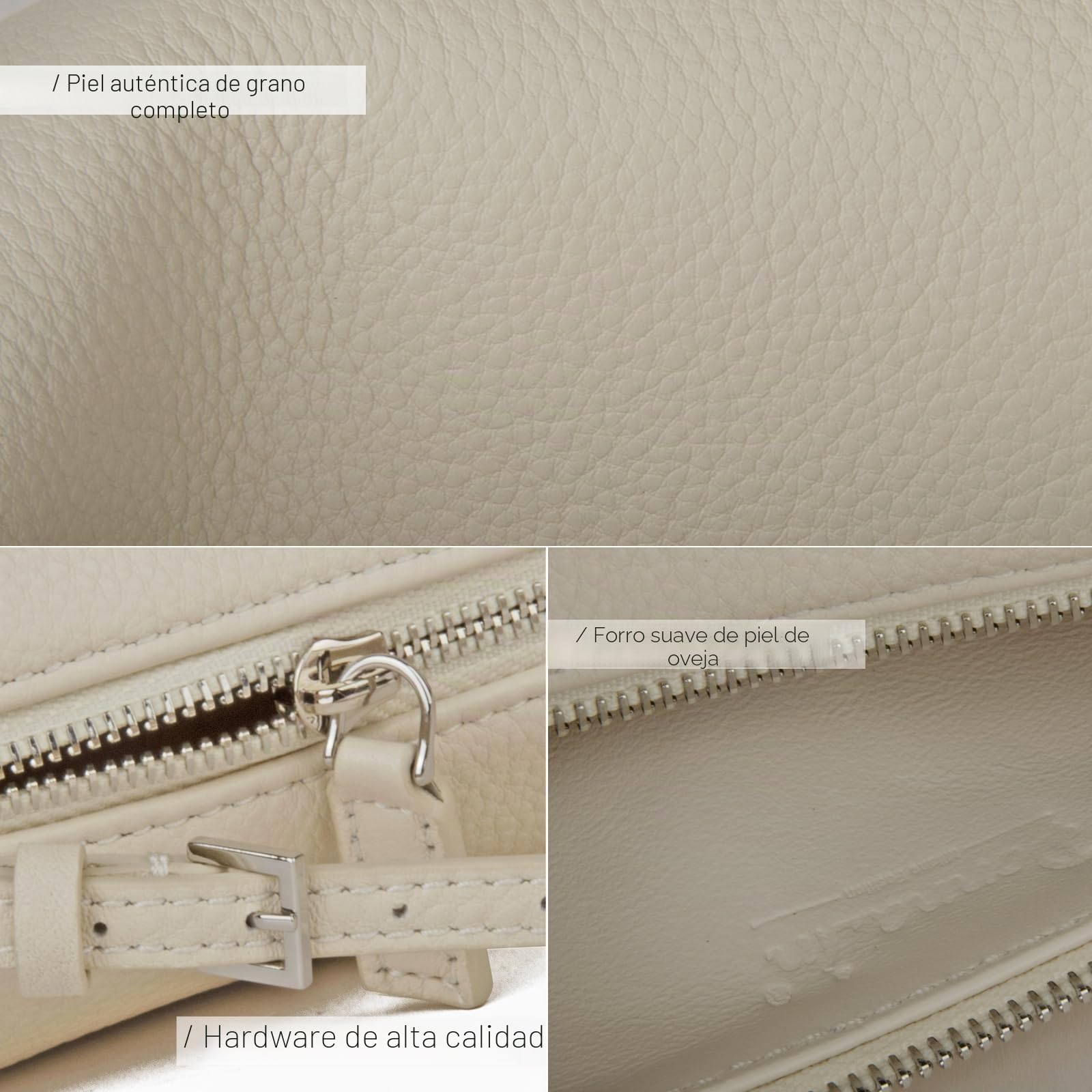 DONNAIN Bolsos de cuero de grano completo para mujer, bolso de mujer, Crossbody Bag, bolsos Hobo para mujer con correa ajustable