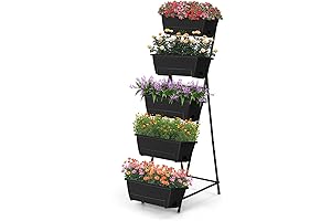 5 Tier Vertical Raised Garden Bed Planter Box, Vertical Raised Bed with...