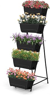 5 Tier Vertical Raised Garden Bed Planter Box, Vertical Raised Bed with ...