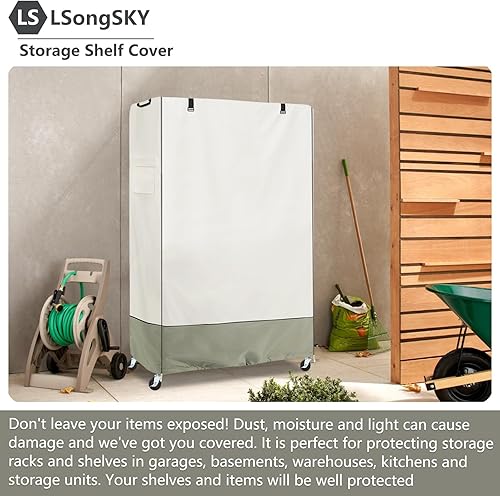 Miniatura 6 de Funda impermeable para estantes de alambre, resistente al agua, mantiene el garaje, el armario, la cocina, el patio ordenado, se adapta a estantes