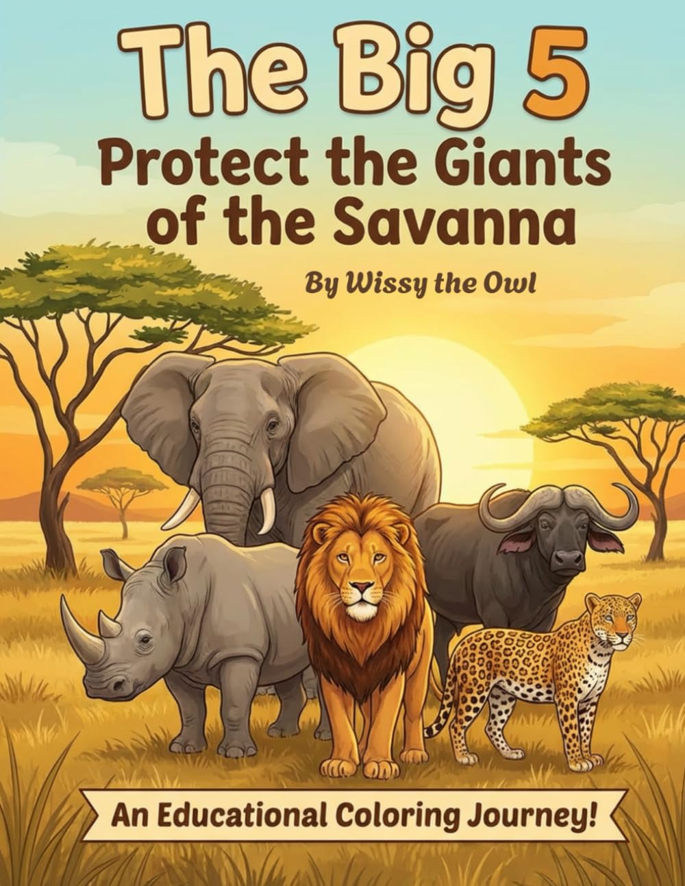 The Big 5 Protect the Giants of the Savanna: An Educational Coloring Journey