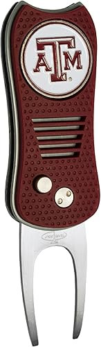 Miniatura 34 de Team Golf NCAA Switchblade Divot herramienta con marcador magnético de doble cara, cuenta con un diseño patentado de una sola punta, causa menos