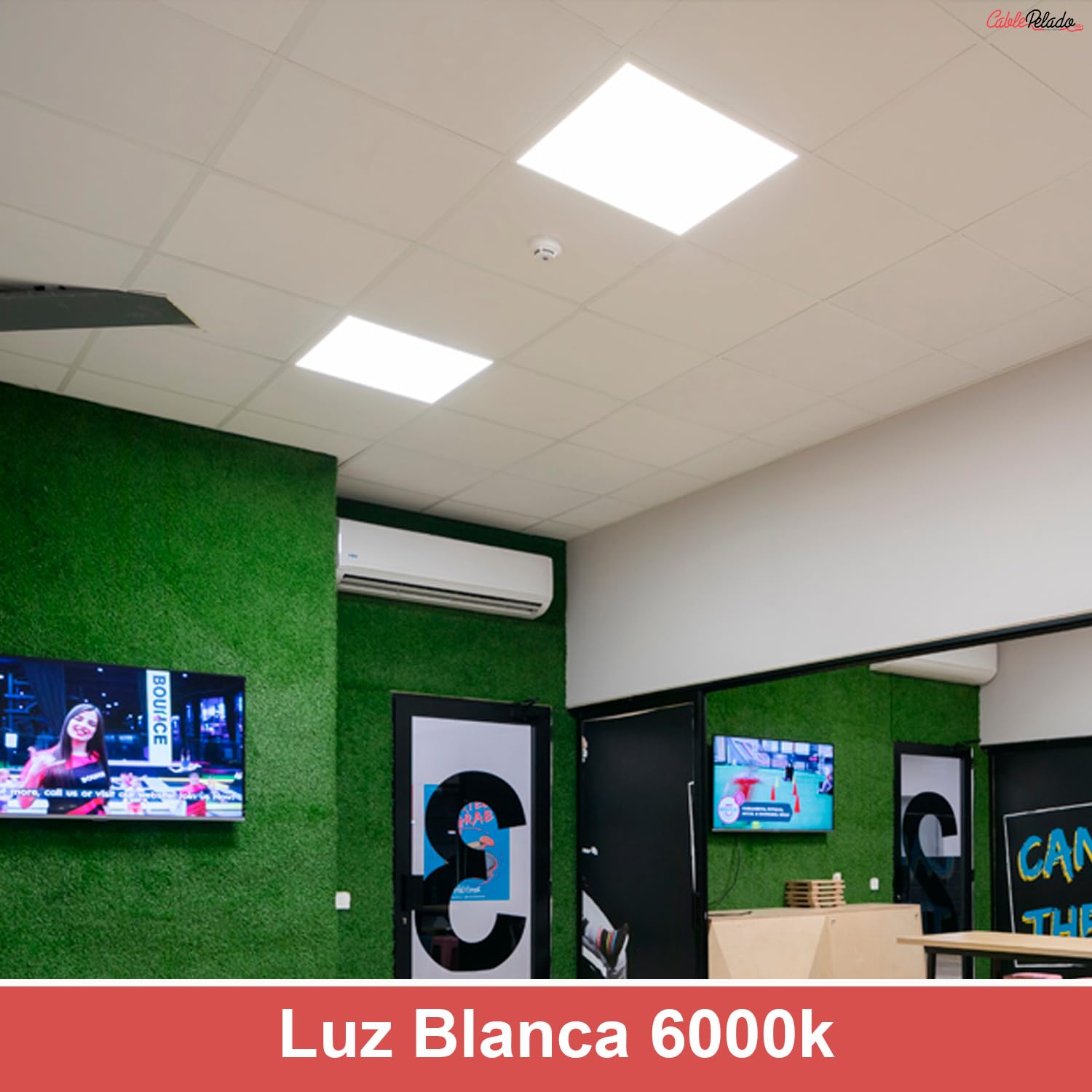 CABLEPELADO - Panel LED Empotrable 60x60 cm Luz Blanca (6000K) | Sistema Backlight Uniforme | Alto Ahorro Energético | Sustituto Fluorescente para Oficinas