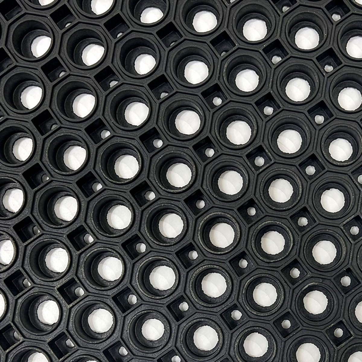 Pavimento alveolar de Base Abierta (autodrenante) - 150 cm x 100 cm x 23 mm - Caucho Negro