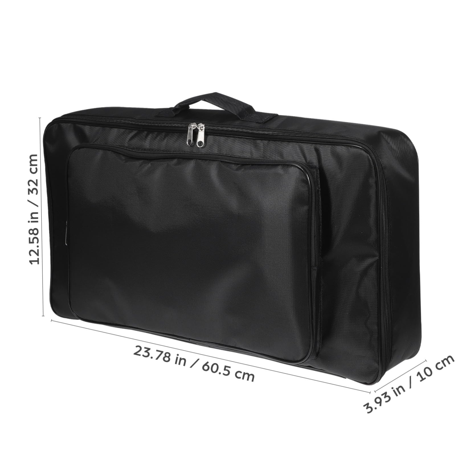 NOLITOY Gitarre Effektpedal Aufbewahrungstasche mit Reißverschluss Strapazierfähiges Nylon Rutschfester Griff Gepolstertes Pedalboard Gigbag Schwarze Tragetasche für Gitarren