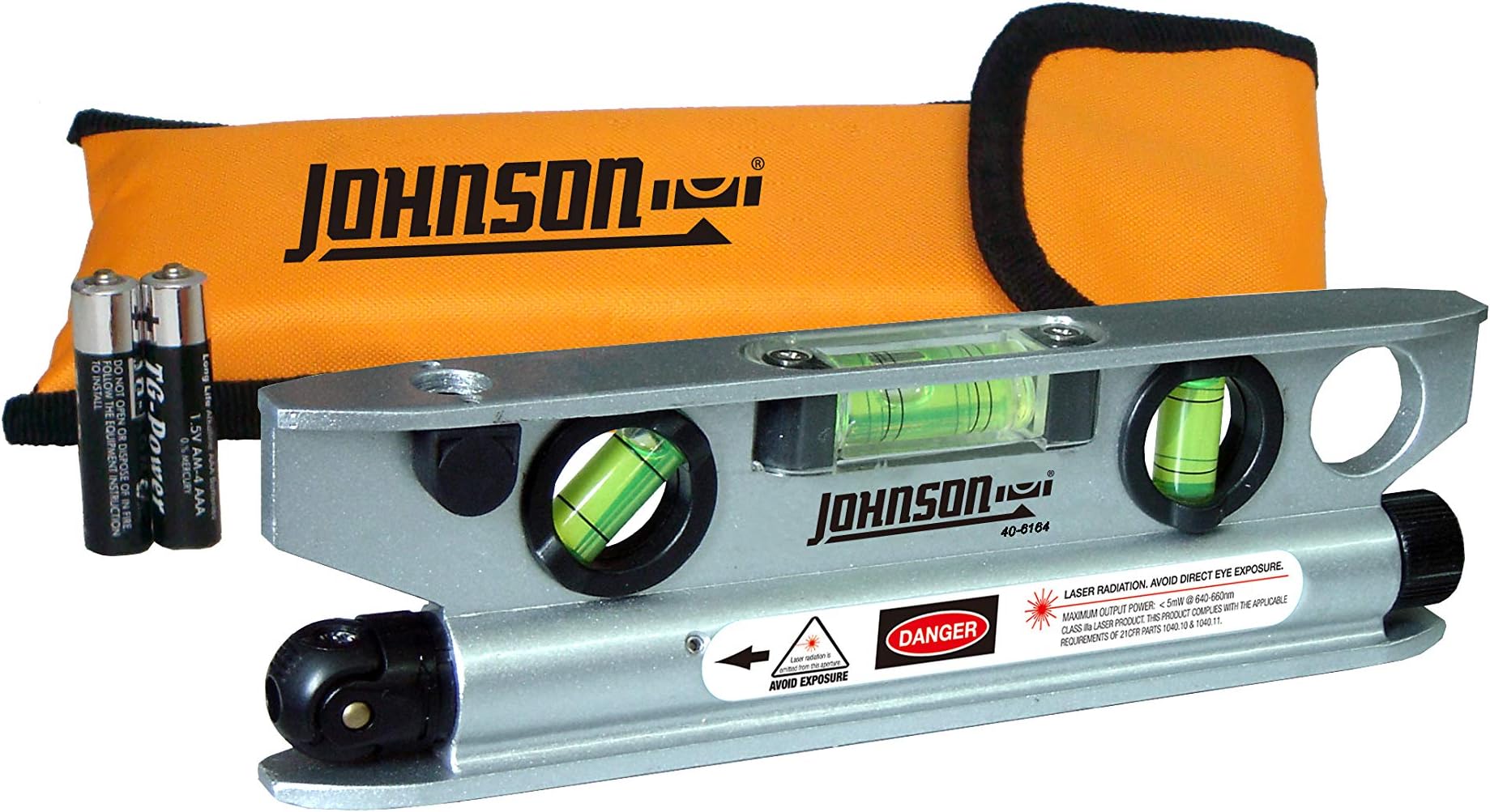 Johnson Level & Tool 40-6164 Magnetic Torpedo Laser Level, Red, 1 Laser Level