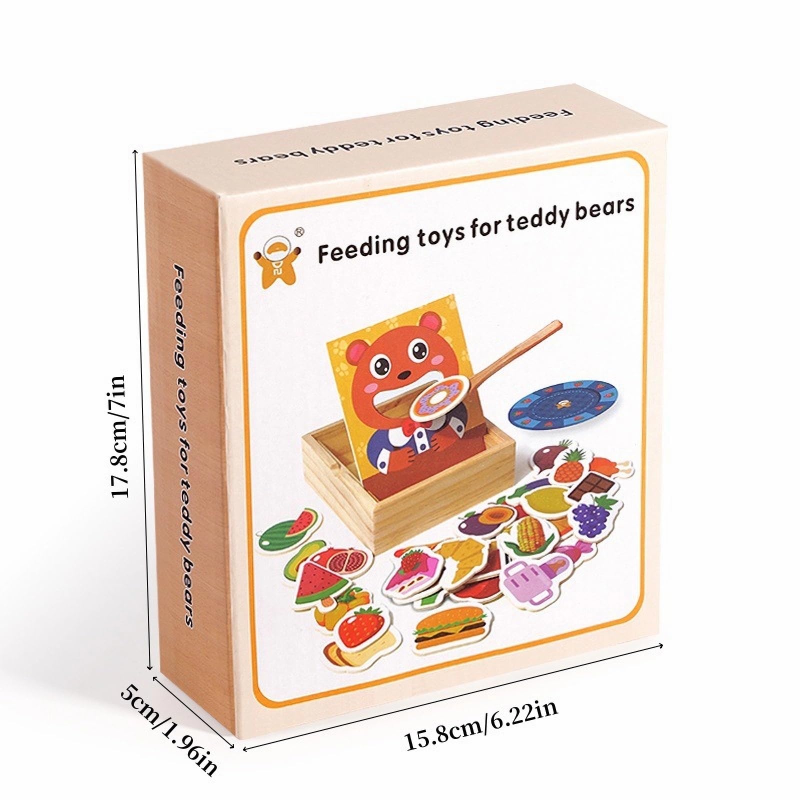 Juguete de alimentación de madera para niños pequeños: Montessori Juego de comida de juego de simulación para niños con 30 alimentos diferentes, cuenco y cuchara, juguetes de aprendizaje 9