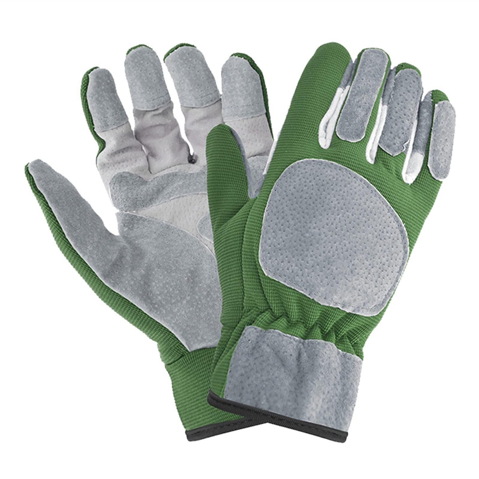 Guantes de trabajo Guantes de trabajo 2pcs Guantes de jardín Guantes de cuero transpirables antideslizantes Quick Fácil de cavar y plantar para la excavación de herramientas de jardín Guantes protecto