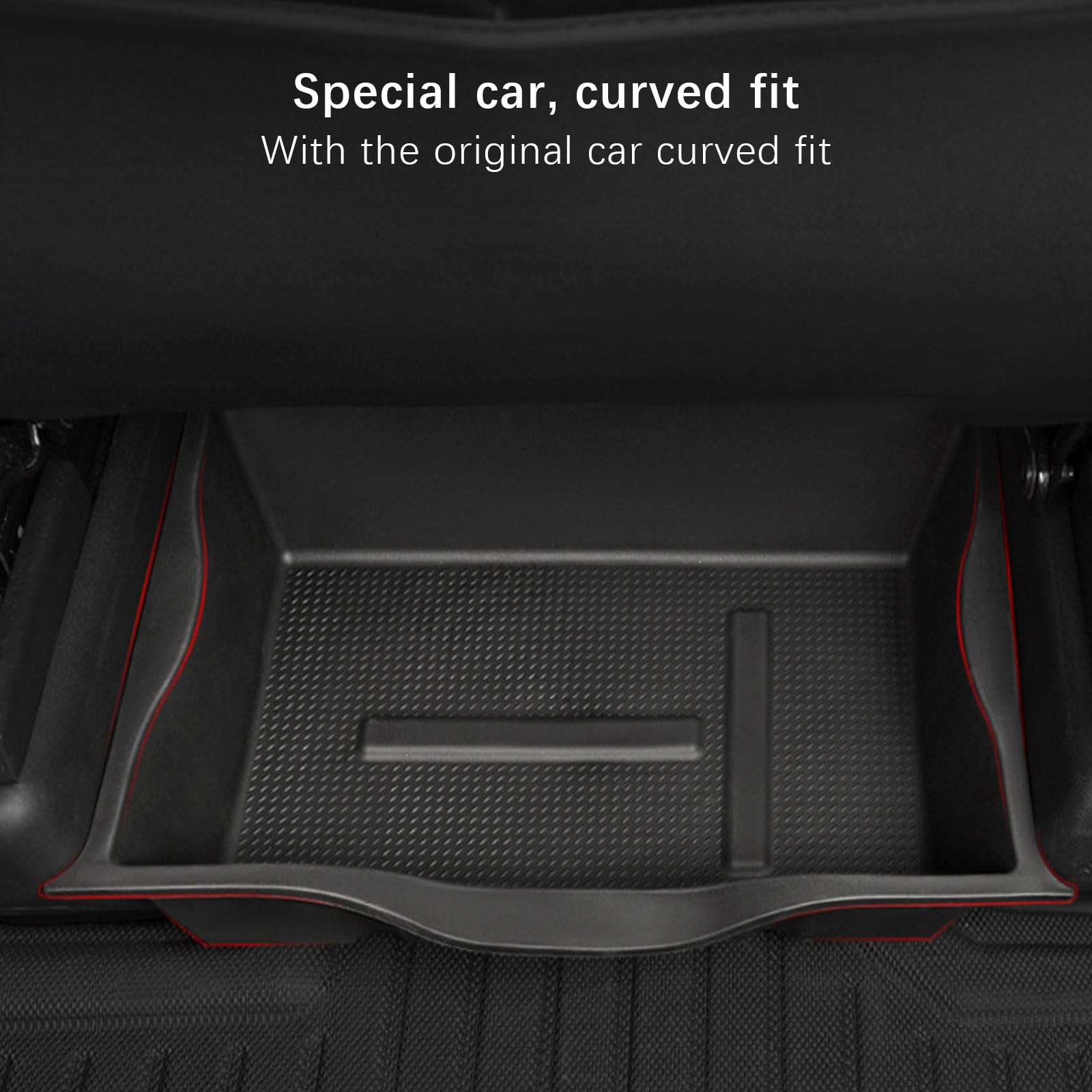 kingsea Tesla Model Y Organizador de almacenamiento bajo el asiento impermeable debajo del asiento, 2 unidades, estante oculto para Tesla Model Y 2021, 2022, 2023
