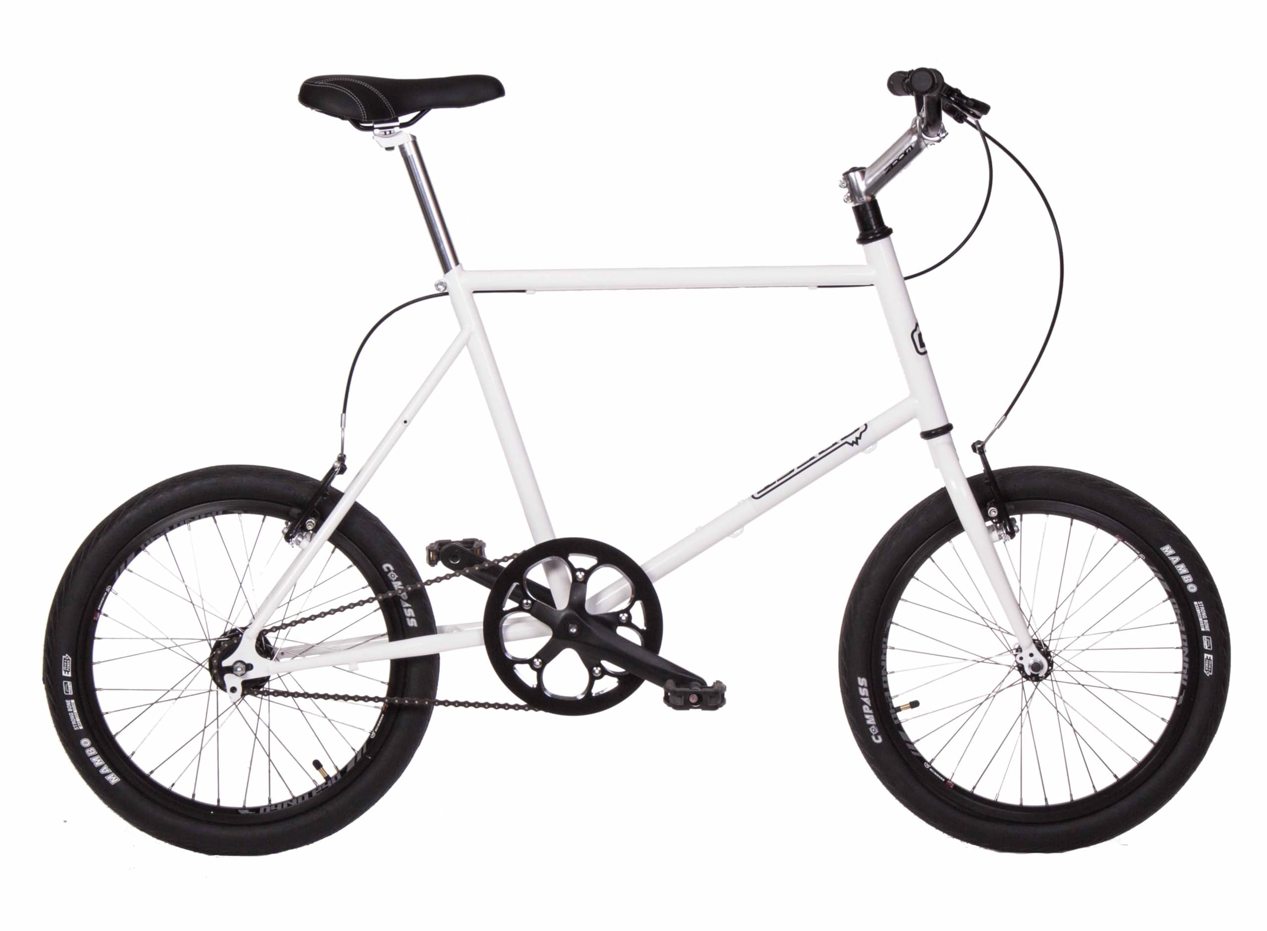 Mini Velo Fahrrad mit zwei automatischen Gängen, 20-Zoll-Räder, Einheitsgröße, 480 mm, Weiß