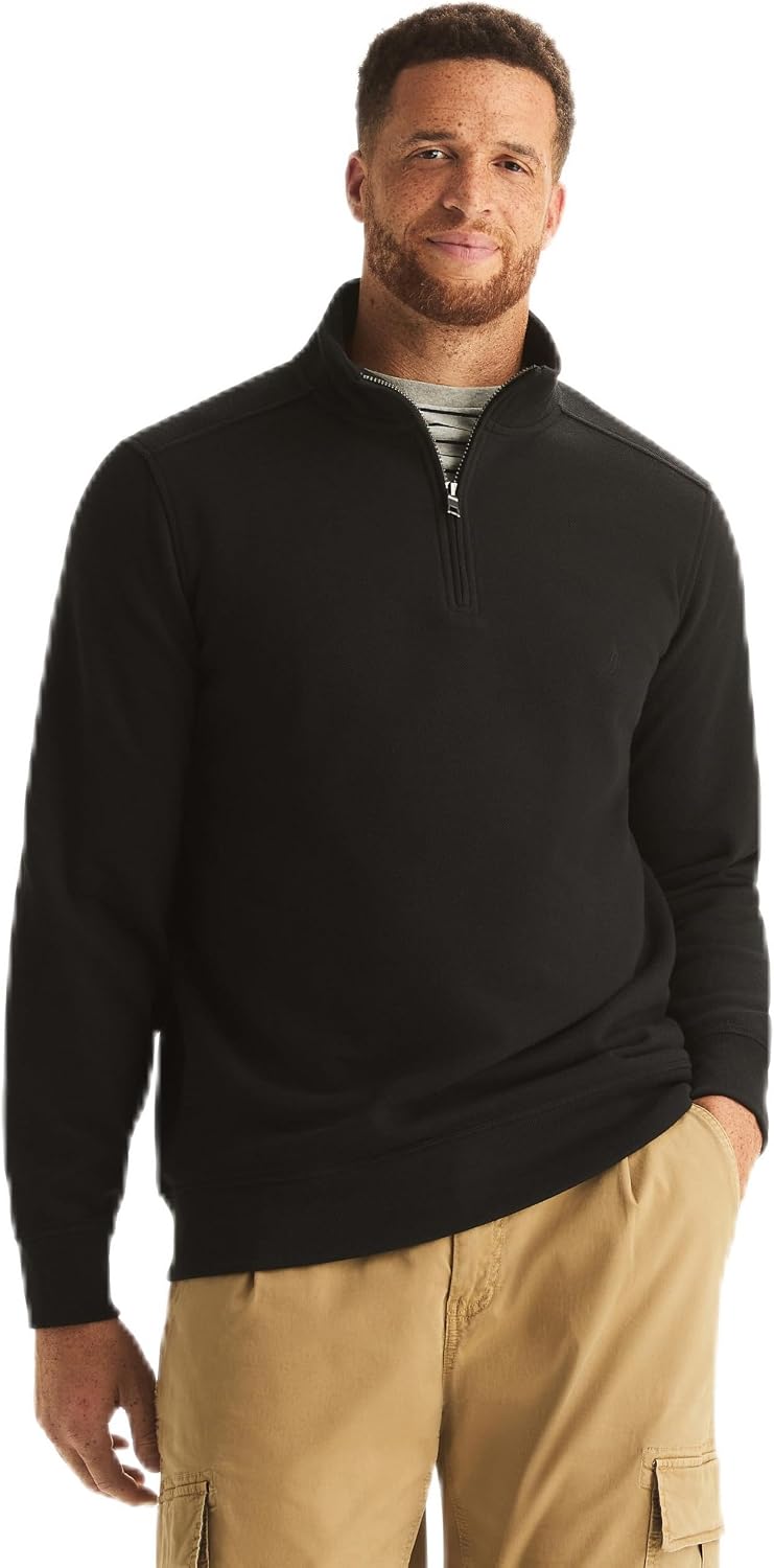 Nautica Men's Big & Tall 1/4 Zip Sweater