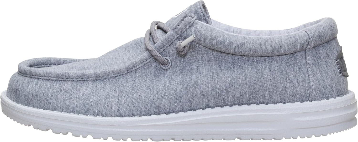 HEYDUDE Men’s Wally Stretch Jersey Slip On Shoes | Lightweight Comfortable Travel Loafers with Elastic Laces