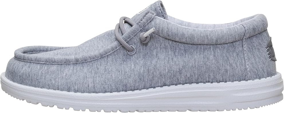 HEYDUDE Mens Wally Stretch Jersey Slip On Shoes | Lightweight Comfortable Travel Loafers with Elastic Laces