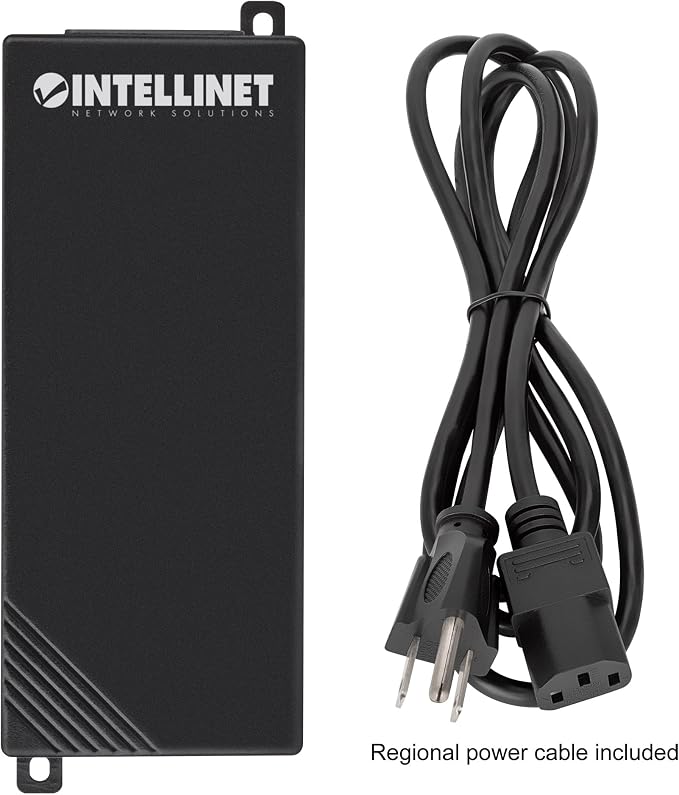 Inyector PoE++ Intellinet 2.5G: Datos ultra rápidos y 60 W de potencia para cámaras y dispositivos mediante Ethernet, ideal para redes de alto ancho de banda y puntos de acceso Wi-Fi 6/7 con opción de montaje en pared - 562256 miniatura 5