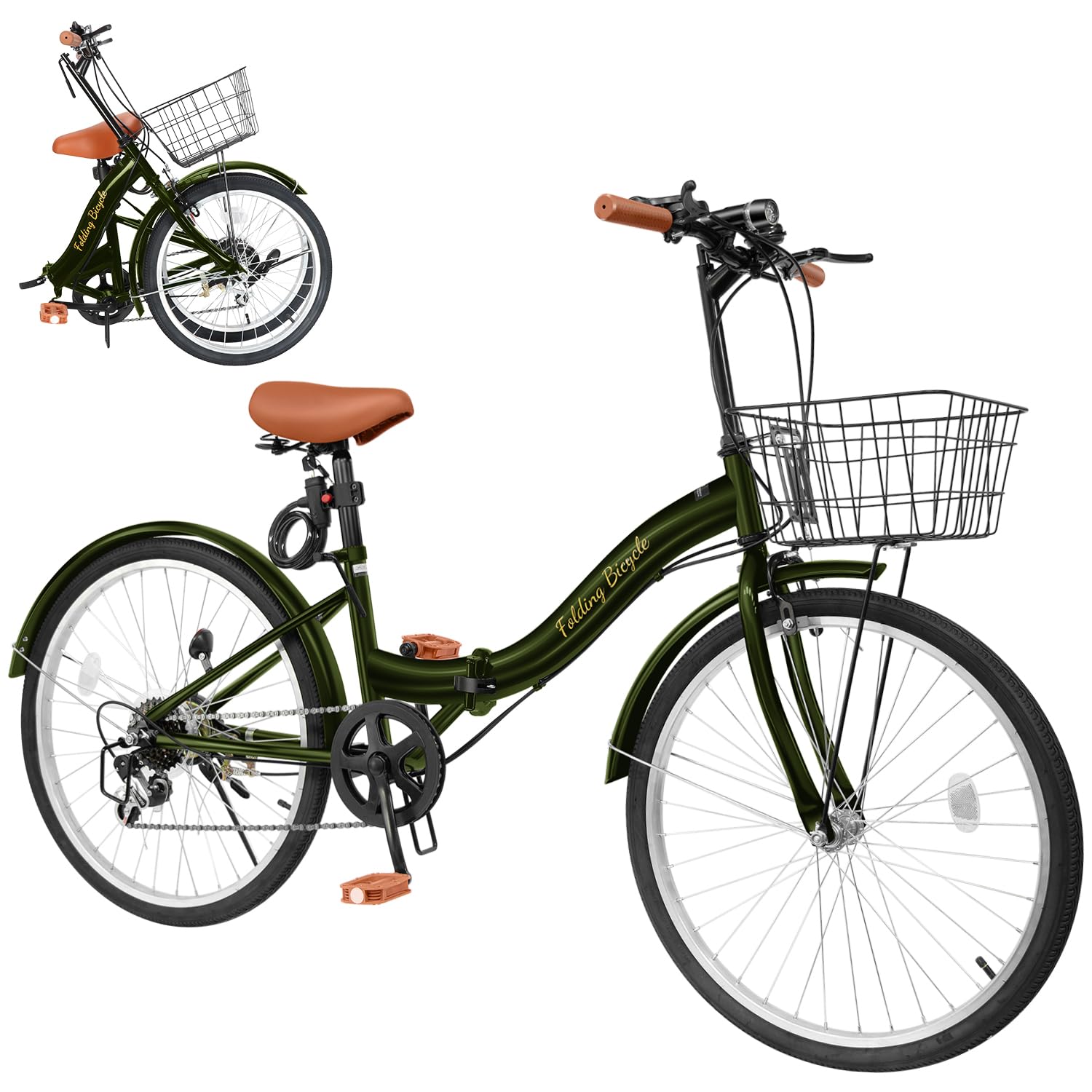 【ほぼ新品】折りたたみ自転車 + 空気入れ付き Amazon | Mixiu 折りたたみ自転車 P-O9A シマノ 7段変速 20