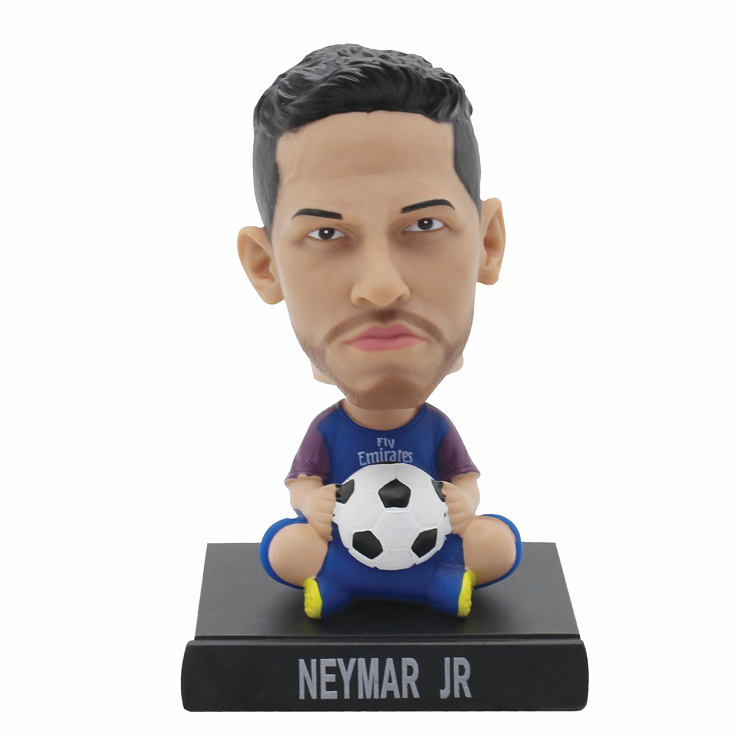 Football Superhero Bobblehead with Phone Holder for Car Dashboard - Office Desk and Table Top - Gifts for Friends and Family (Neymar)