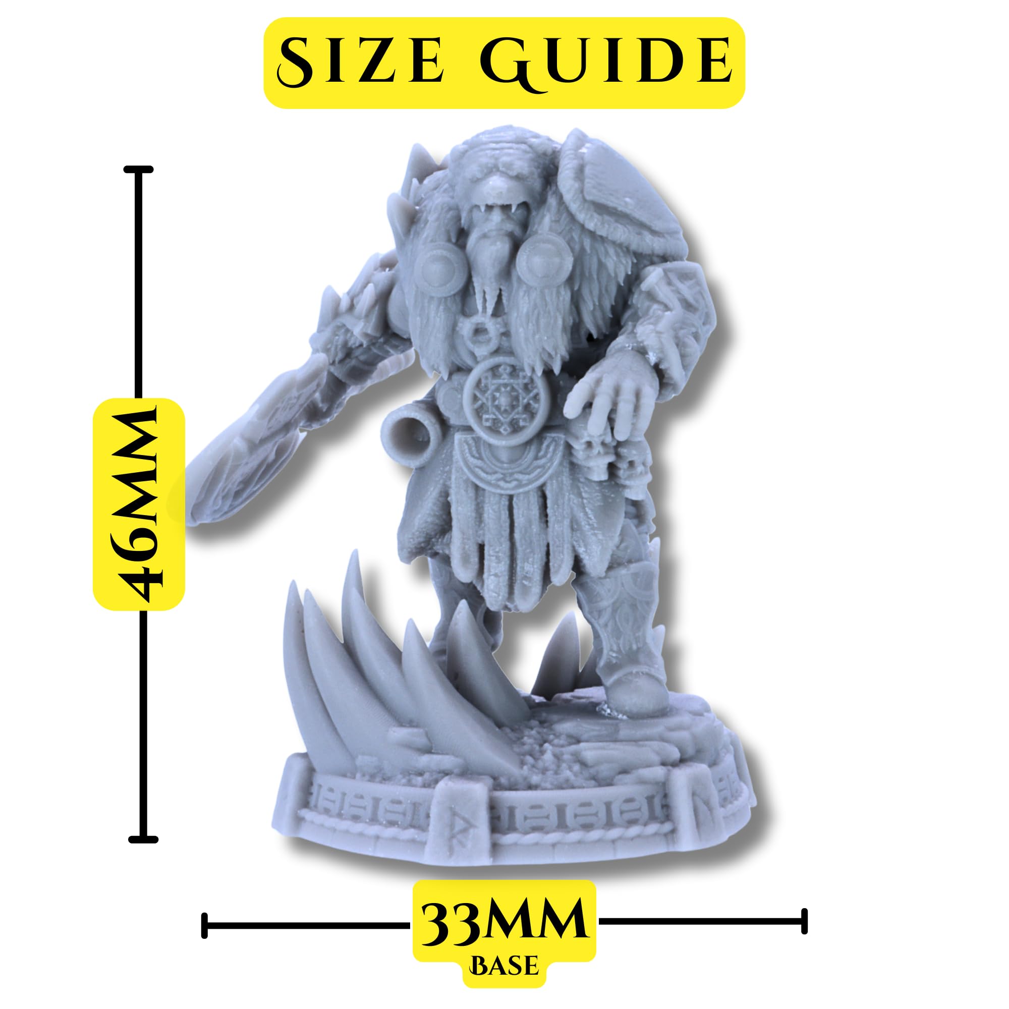 Icebjörn Horgast - Viking Hero Miniature from The Descendants of Tyr, Grey, 32mm Scale - Image 3