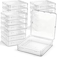 Vista 14 de 6 Piezas Mini Cajas de Almacenamiento de Cuentas Transparentes de Plástico para Coleccionar Artículos Pequeños, Cuentas, Joyas, Tarjetas de Visita