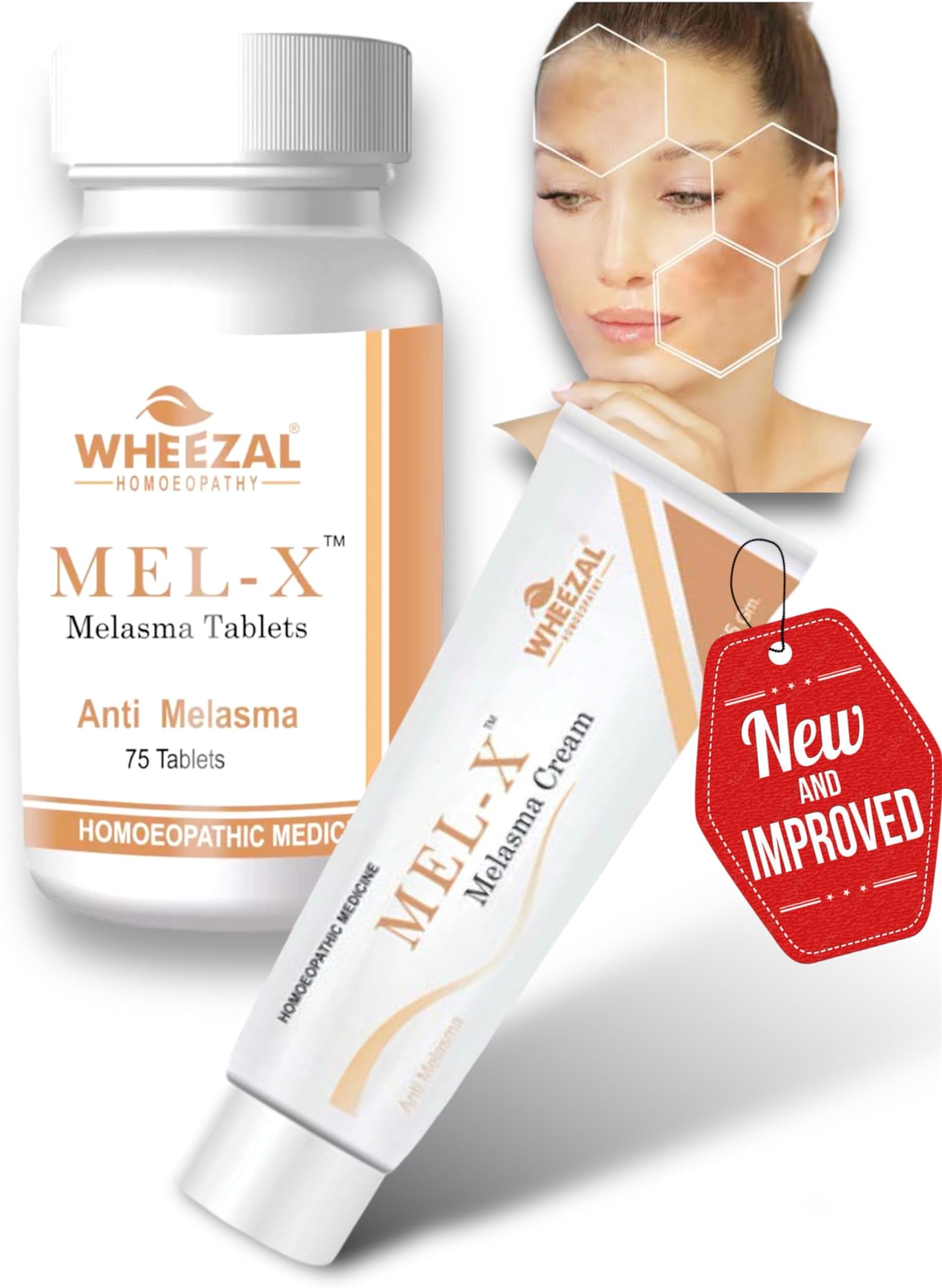 Abd019 Wheezal Mel X Melasma Tablets & Wheezal Mel X Cream