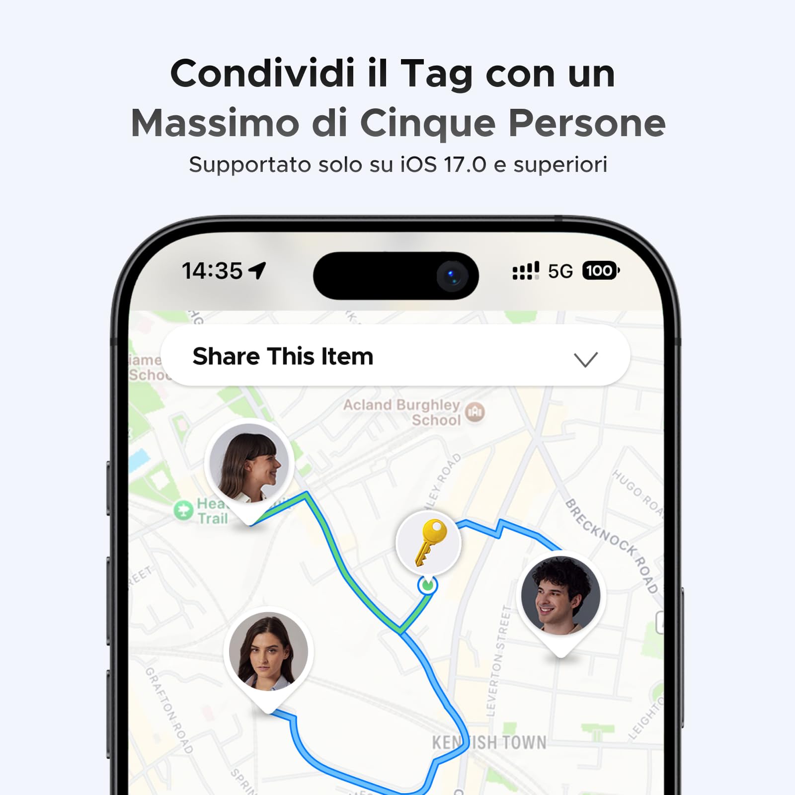 UGREEN FineTrack Smart Finder Localizzatore Supporto iOS 4 pezzi — immagine 8 di 16