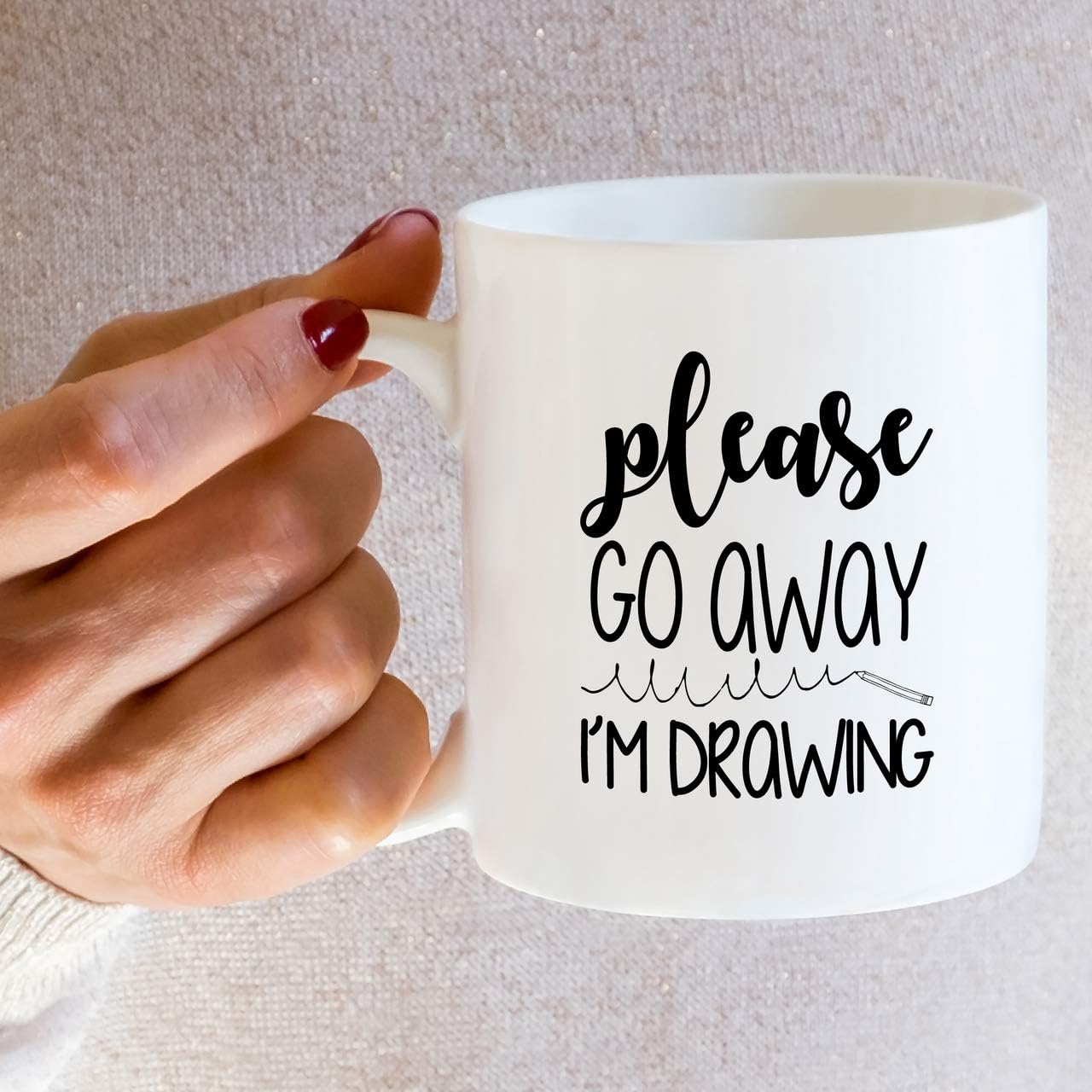 Retreez Funny Mug - Please Go Away I'm Drawing Artist 11 Oz Ceramic Coffee Mugs - Funny, Sarcasm, Inspirational, Motivational birthday gifts for friends, coworkers, siblings, sister, brother, mom dad - Image 5