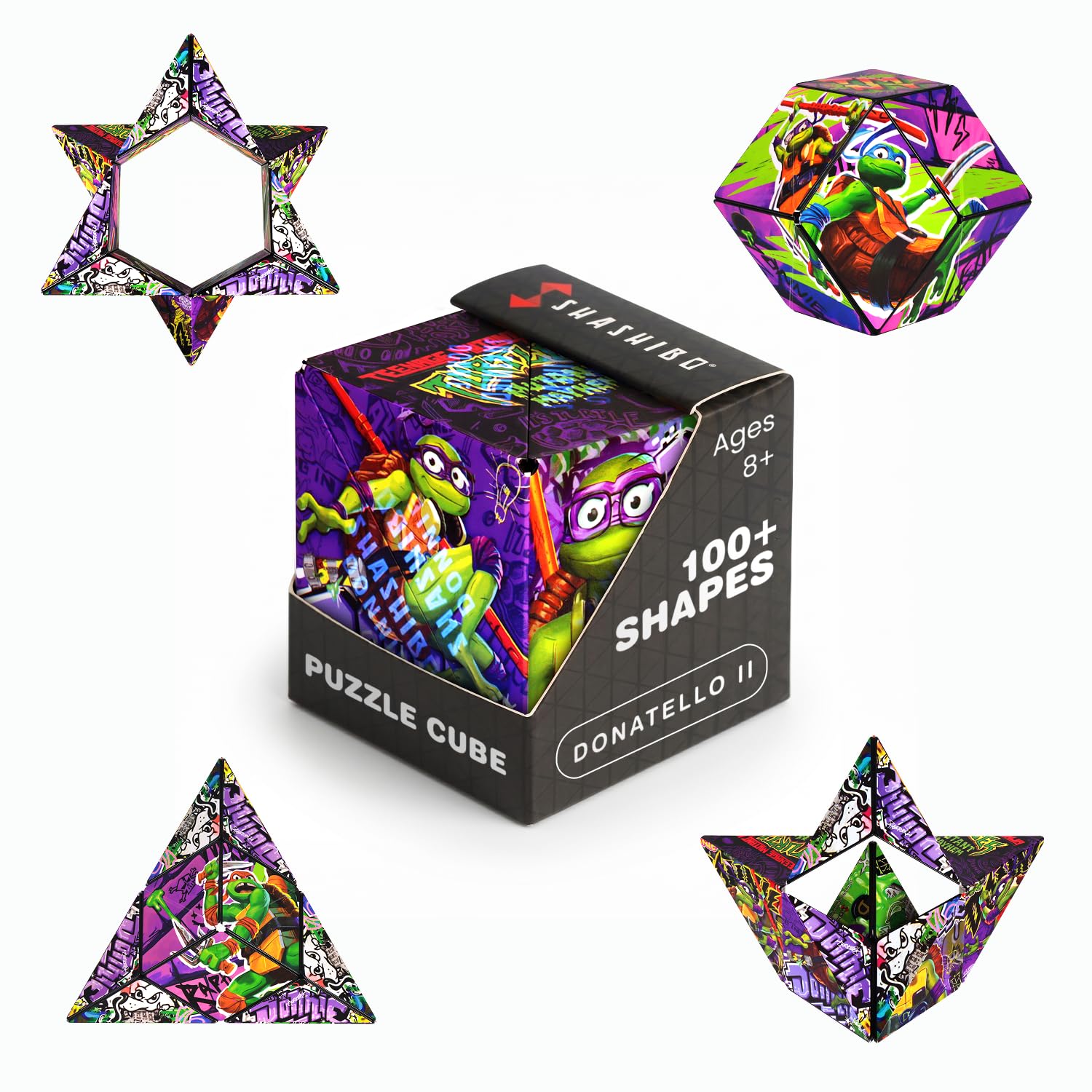 Shashibo Teenage Mutant Ninja Turtles Magnetic Puzzle Cube, Fidget Toy