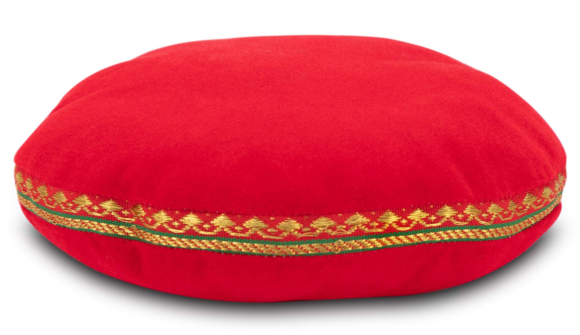Set Ciotola Tibetana XDrum Omshanti 20 cm con Cuscino, Diametro: ca. 20 cm | Fatta a mano in India, Materiale: lega di ottone, Peso: ca. 1200 g, Colore: oro, Ideale come base per ciotola tibetana