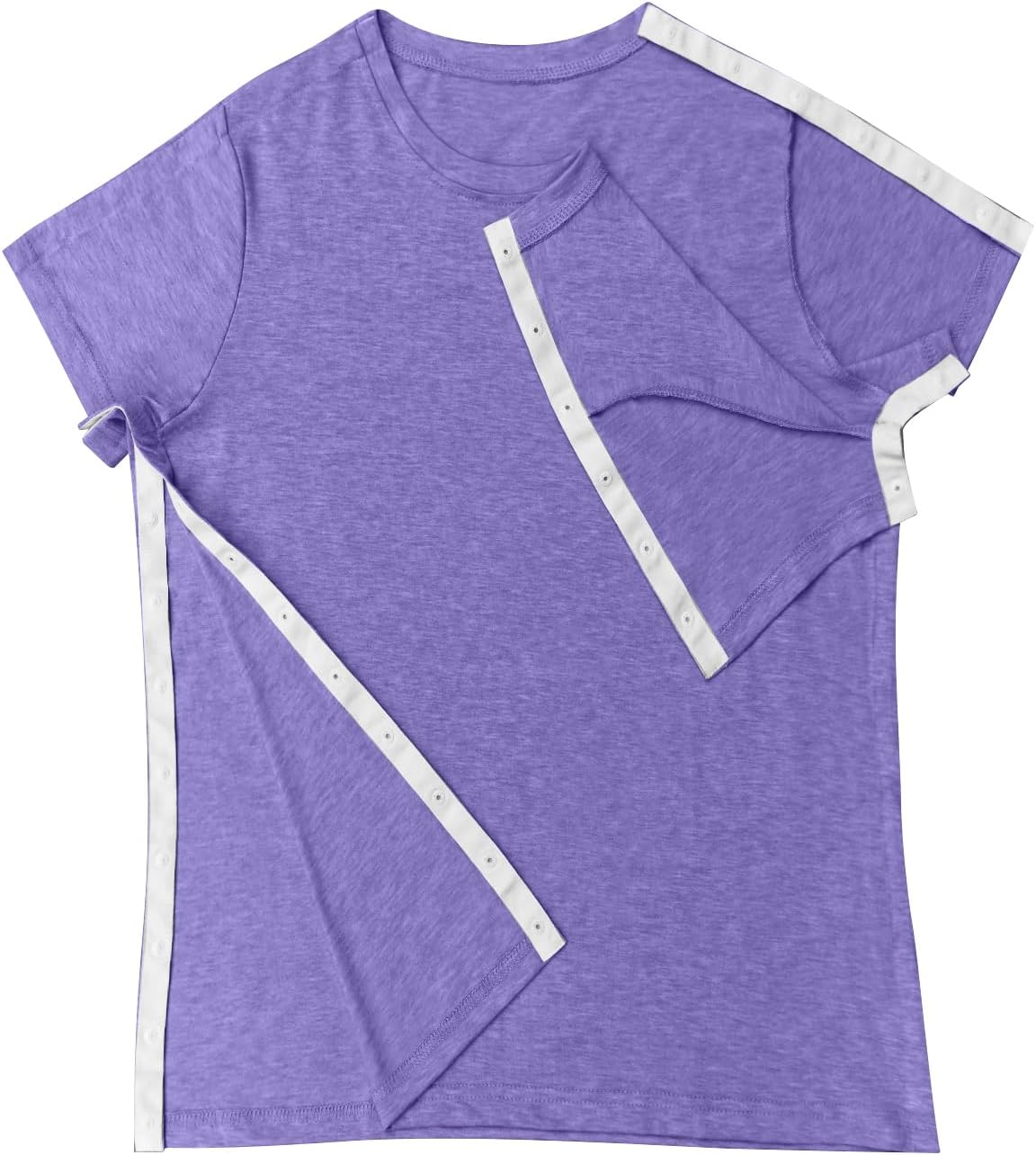Post Surgery Shirt for Women Shoulder Surgery Shirts Full Snap-Open Arm Shoulder Recovery Clothing-Chemo Clothing Women