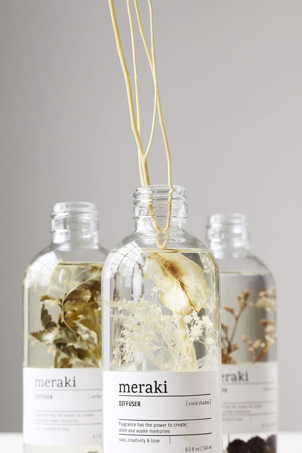 Meraki Diffuser, Vivid Shades, h: 26 cm, Dia: 5.6 cm, 8.12 fl.oz/ 240 ml., 309860031