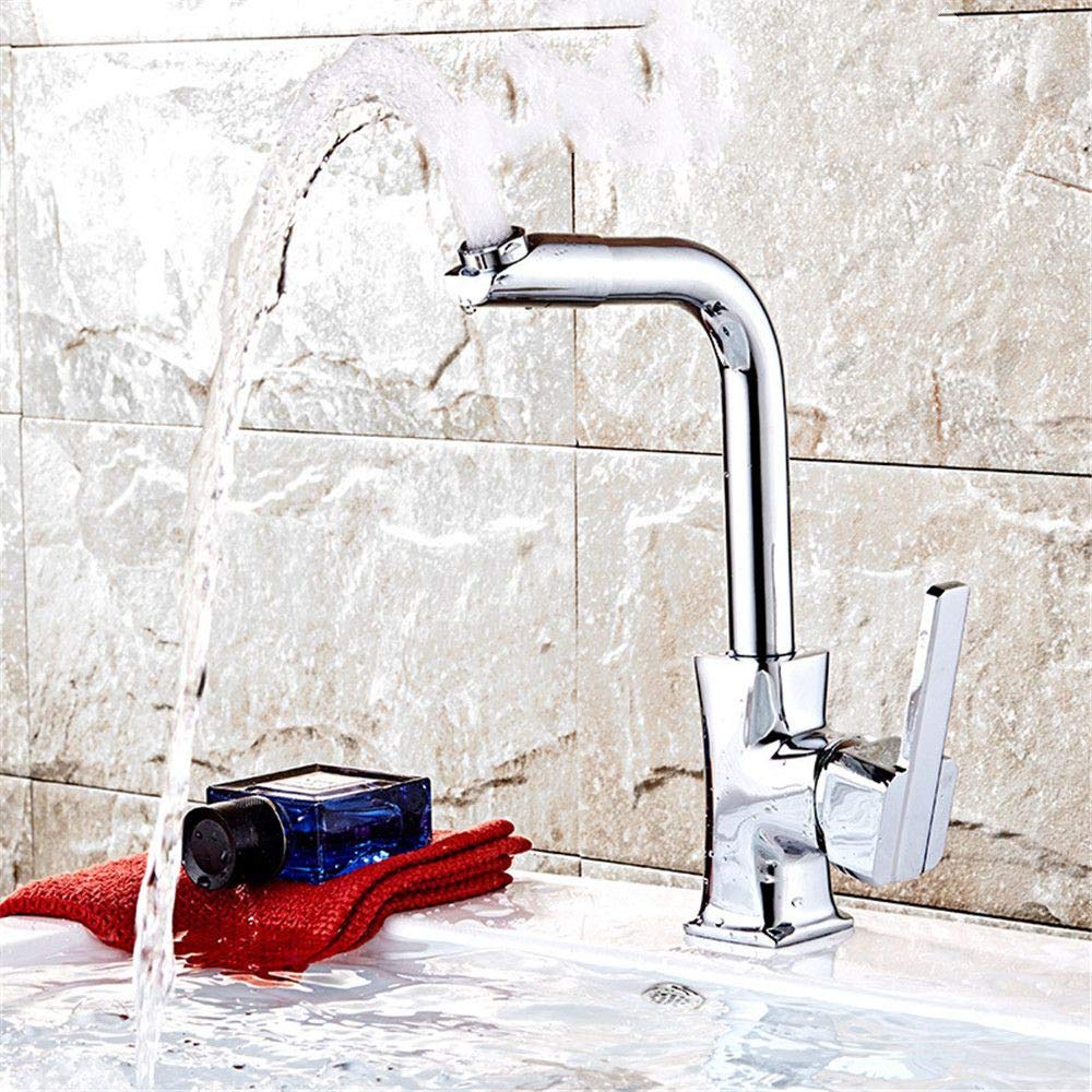Cromado Todos Cobre Caliente Y Fría Del Mezclador, Cuarto De Baño Grifo Del Baño Del Grifo 7 Pequeño Rotatorio Sola Manija, Dos