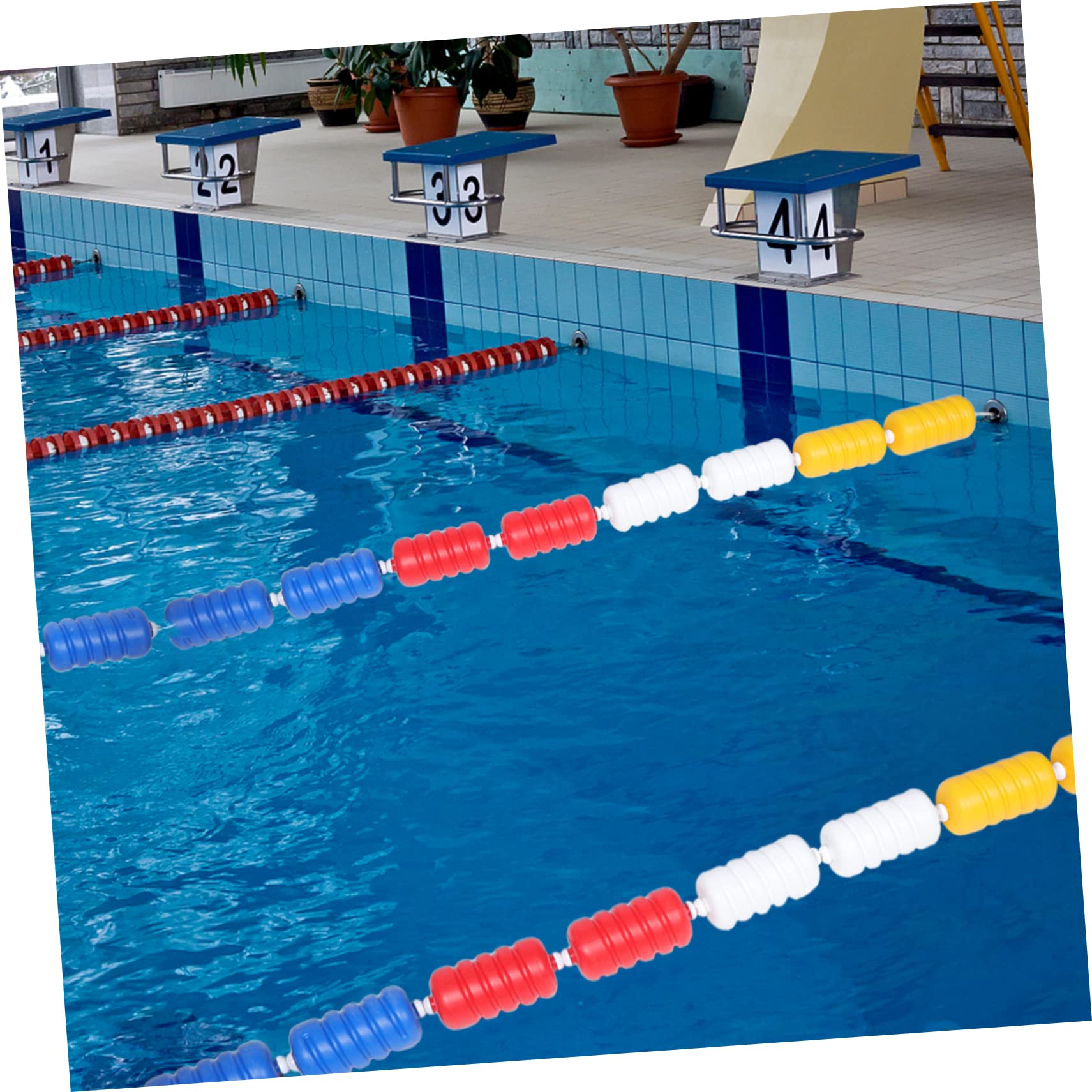 Ligne de Flotteurs Piscine en Plastique pour Séparation de Zones Dangereuses Flotteur Piscine Spiralé Facile à Saisir Ligne Flottante