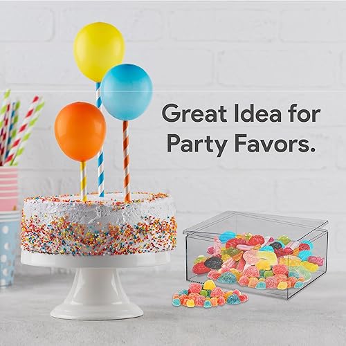 Miniatura 10 de Hammont Juego de accesorios de escritorio de acrílico, juego de 4 soportes de bolas de algodón y Qtip, soporte acrílico con tapa, organización y