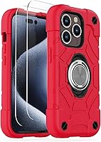 Vista 30 de KCJ Funda para iPhone SE 2022/2020, iPhone 8/7/6/6S, con [2×Protectores de Pantalla][Soporte de Anillo] Silicona Suave+PC Duro Protección Completa
