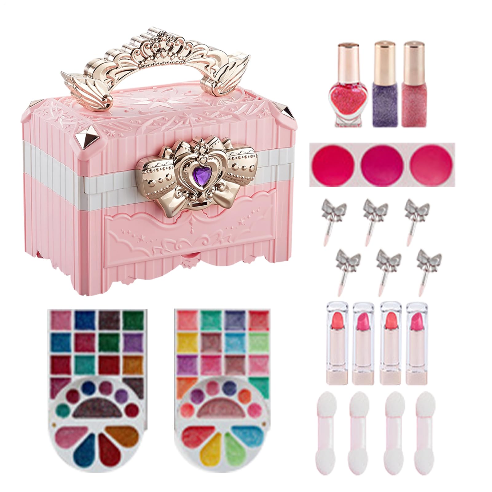 Trucco Giocattolo Per Bambini Lavabile, Ideale Per Giochi Di Fantasia E | Set Beauty Salon Per Ragazze Con Trucco Finto Per Natale Compleanno Festa Vacanza E Per Toeletta Travestimento