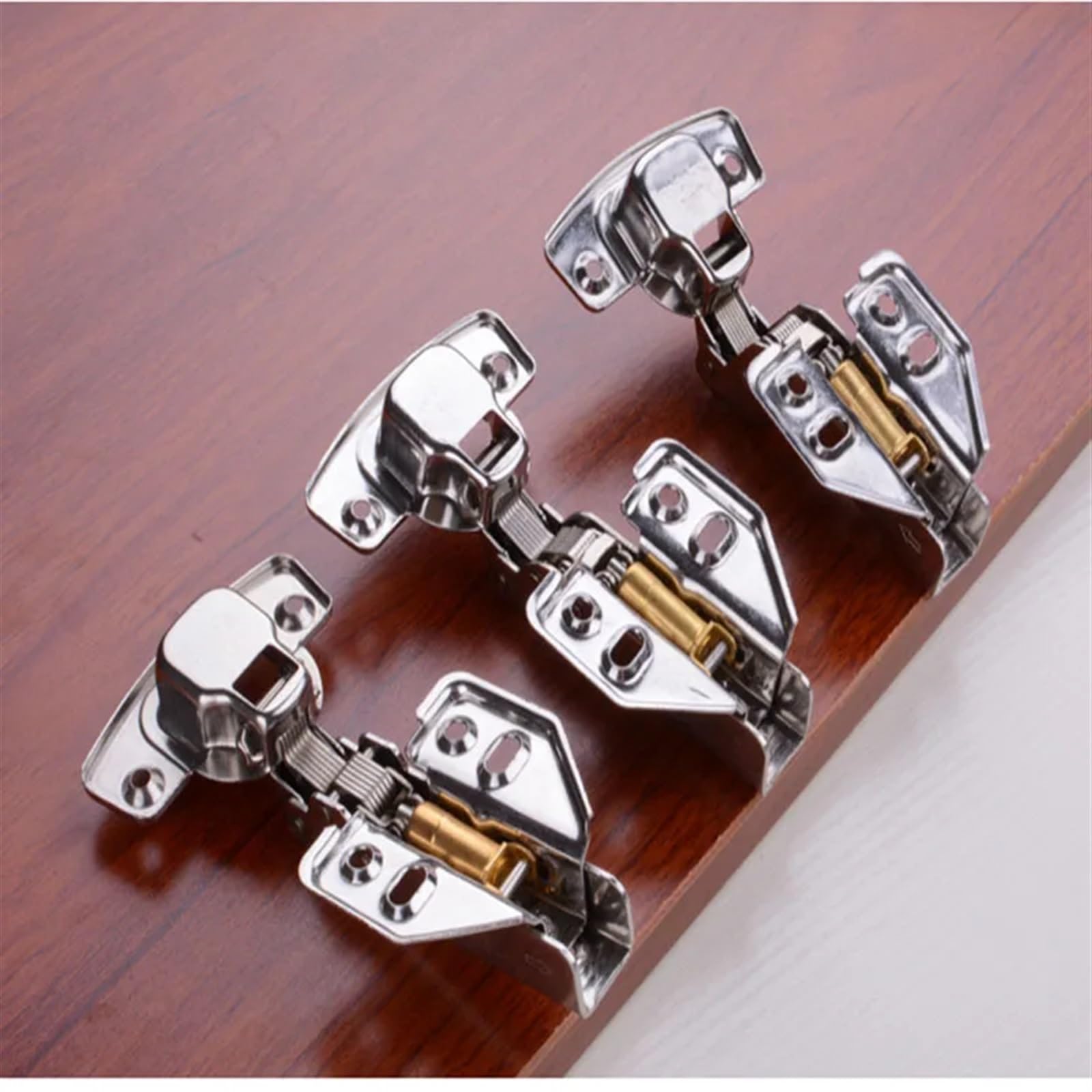zawiasy 304 Zawias hydrauliczny ze stali nierdzewnej Bufor amortyzatora Miękkie zamykanie Szafka Kubek 35 mm Sprzęt meblowy 1 sztuka(Half 1PC)