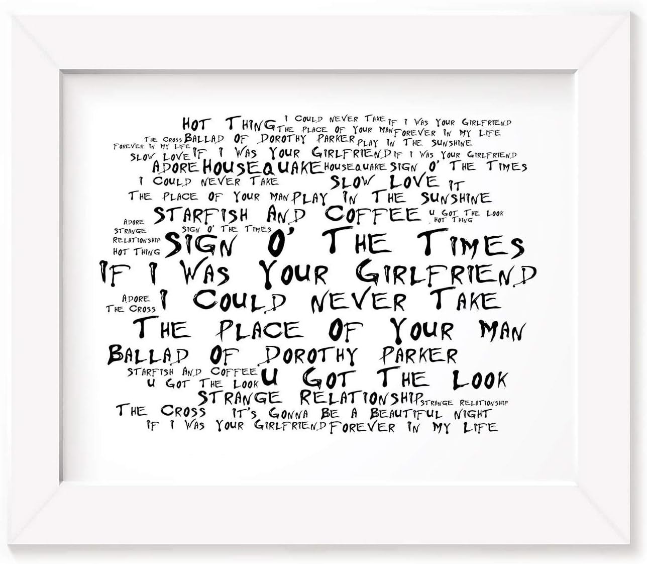 Prince Poster Print - Sign o' the Times - Lyrics Gift Signed Art