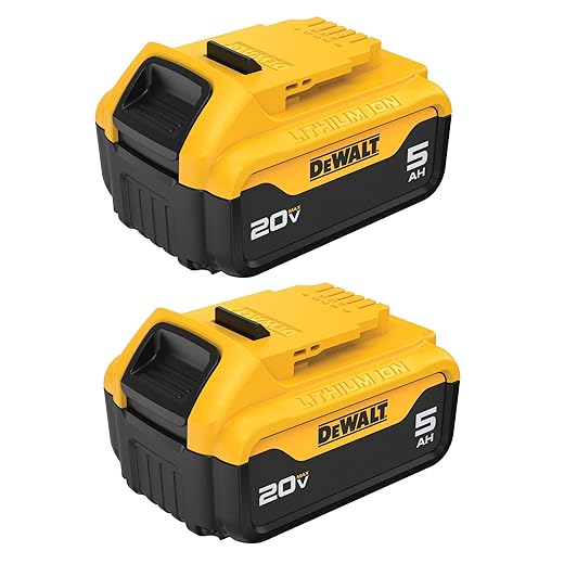 DEWALT 20V MAX XR Battery, 5 Ah, 2-Pack (DCB205-2)
