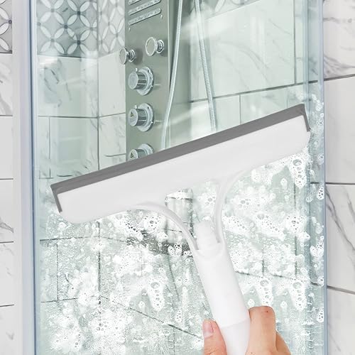 Miniatura 9 de ULTECHNOVO Herramienta de limpieza de escobilla de ventana, escobilla de escobilla 2 en 1 y cepillo de esponja, herramienta de limpieza de vidrio