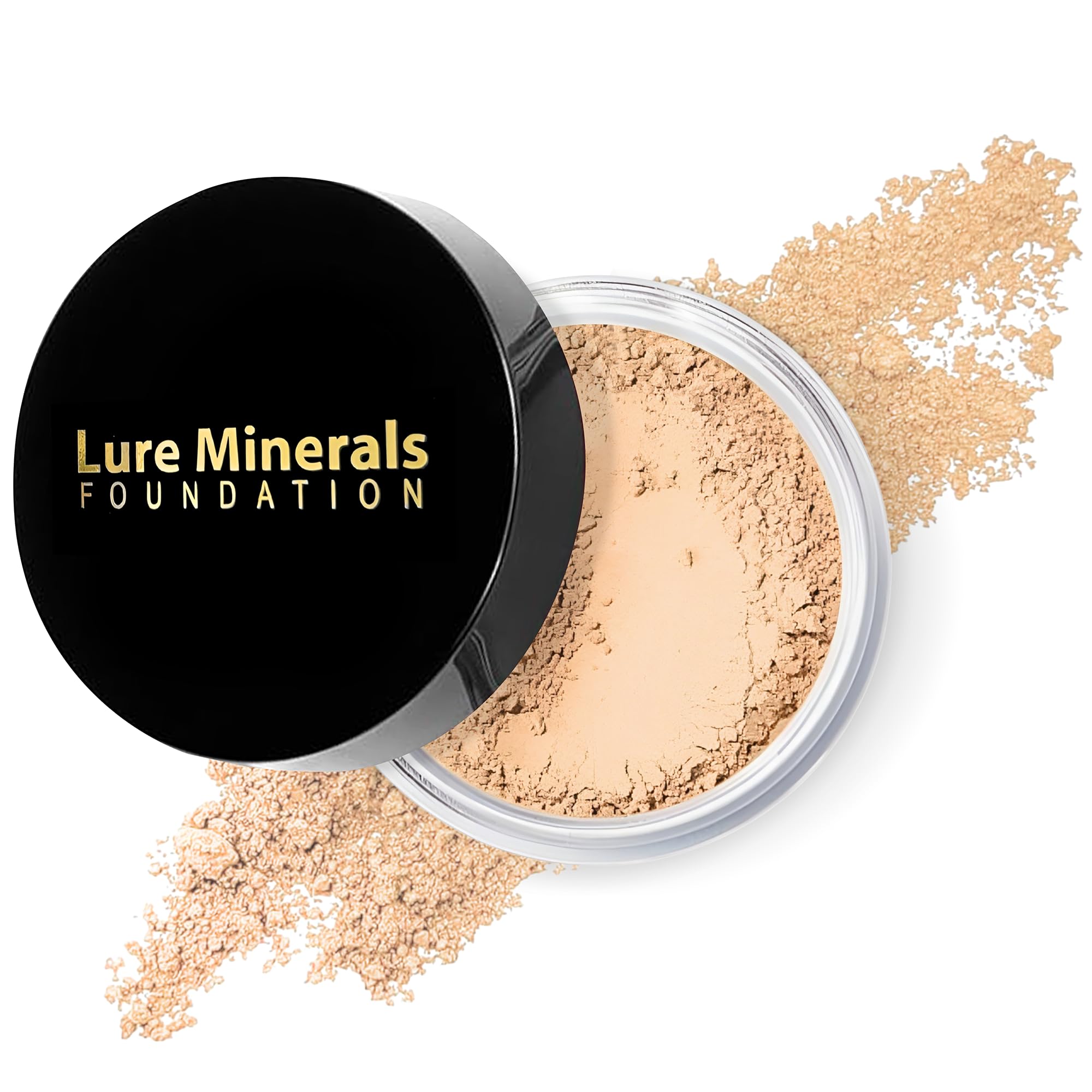 Lure Minerals Foundation Loose Powder 8g Sifter Jar- Choose Color,free of Harmful Ingredients (Compare to Leading Mineral Foundation) (Fairly Light