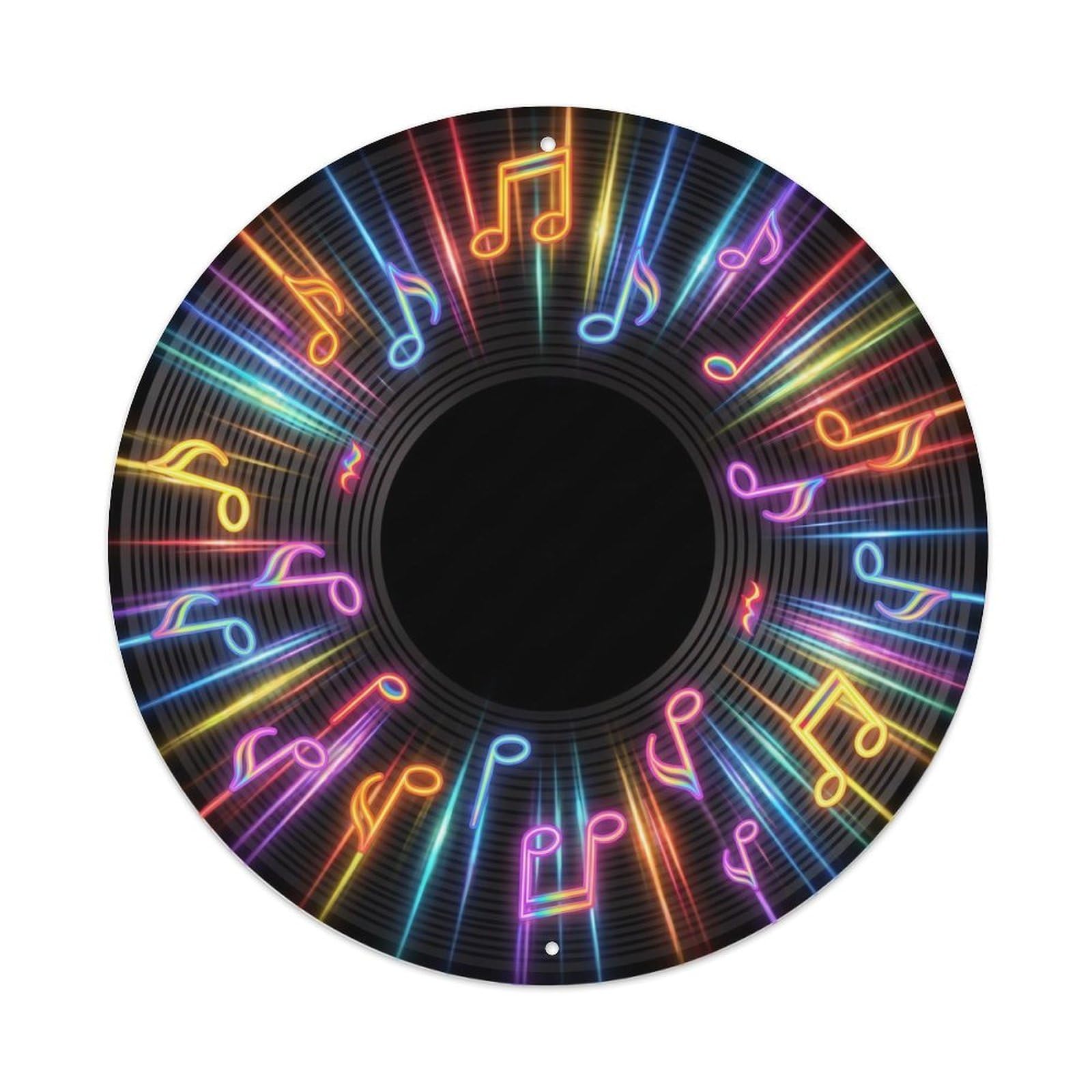 Colorful Music Vinyl Records Glorious Color Beam Metal Tin Sign