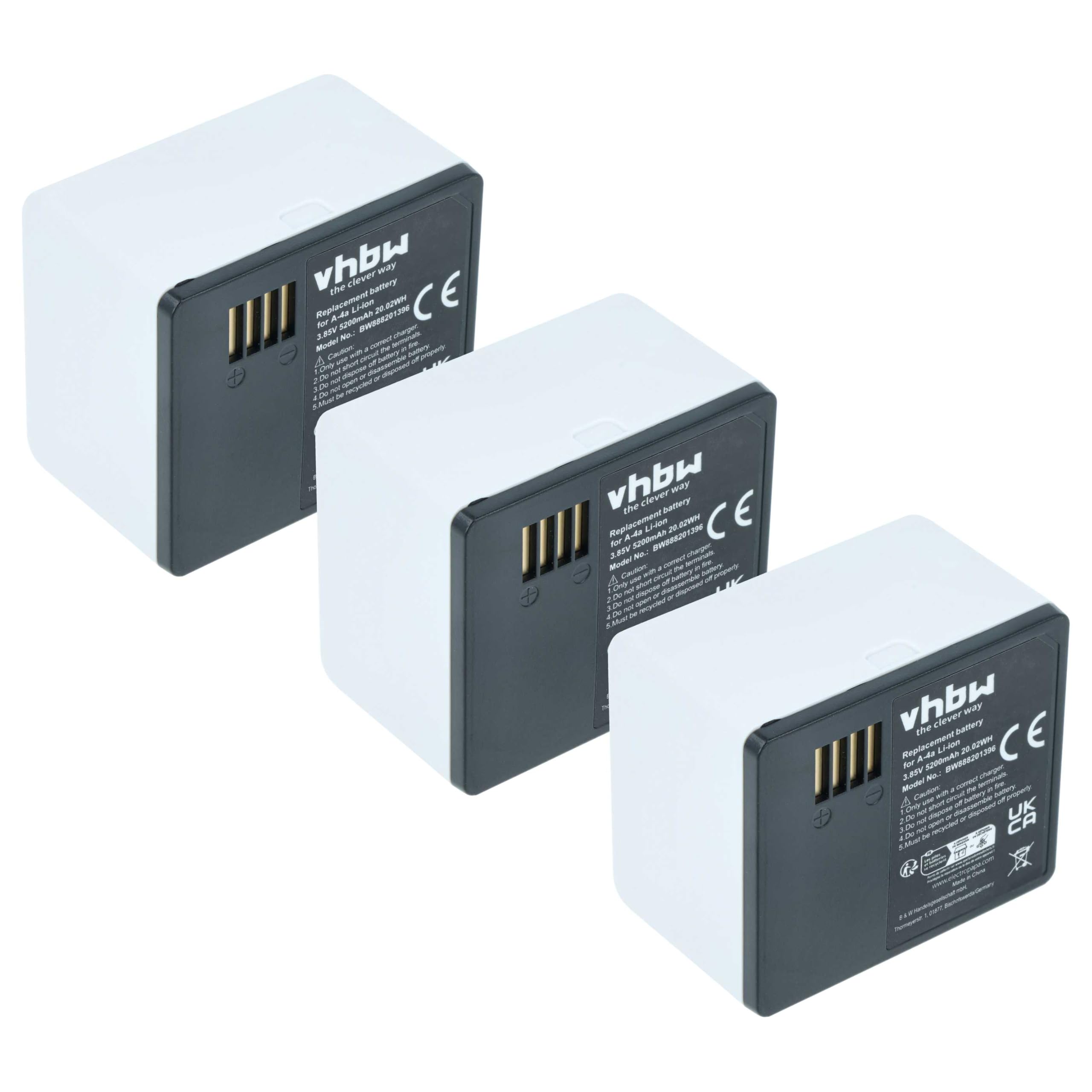 vhbw 3 x akumulator zamienny do Arlo 308-50012-01, A-4a
