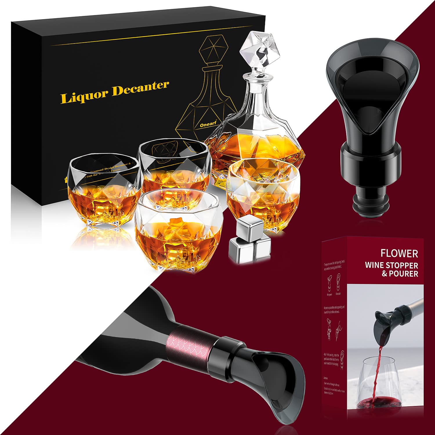 Vertedor Y Tapón Para Vino 2 En 1 - Acero Inoxidable, Reutilizable, Buen Sellado, Ideal Para Botellas De 750 Ml