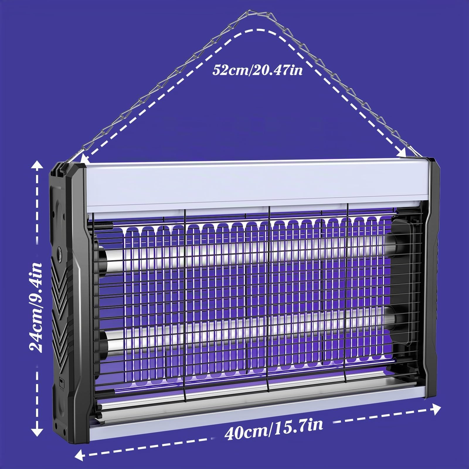 PALONE Insektenvernichter Elektrischer 3200V, Dual-Band Anziehun UV LED Bug Zapper USB Wandmontierter Mückenlampe mit Kabel Elektrische Fliegenfalle für Innen, Insektenlampe Gegen Mücken, Fliegen