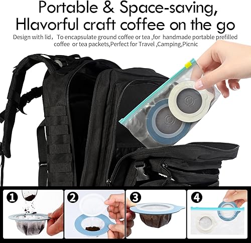 Miniatura 3 de Gotero portátil para verter sobre café, filtro de café reutilizable, cafetera para camping, cafetera de viaje (50, azul)